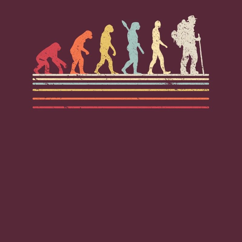 Graphique de randonnée. Conception d'évolution de style rétro pour