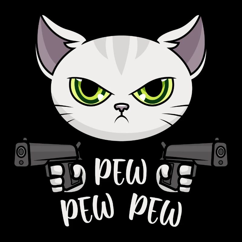 Pew Pew Pew Cat / Chat