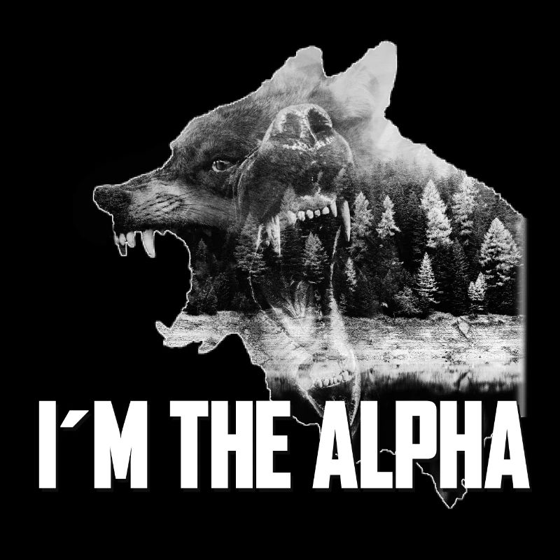 I´m the Alpha Wolf-Bear Double exposure surreal