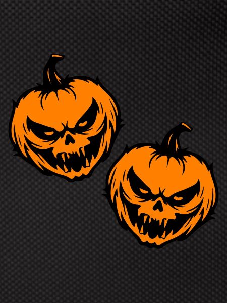 Pumpkin grimace Halloween creepy