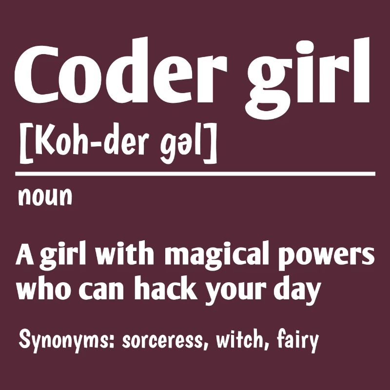 Coder Girl Definition Noun Software Developer Prog