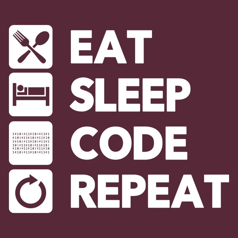 Eat Sleep Code Repeat Coder Programmer Software De