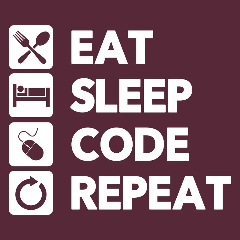 Eat Sleep Code Repeat Coder Programmer Software De