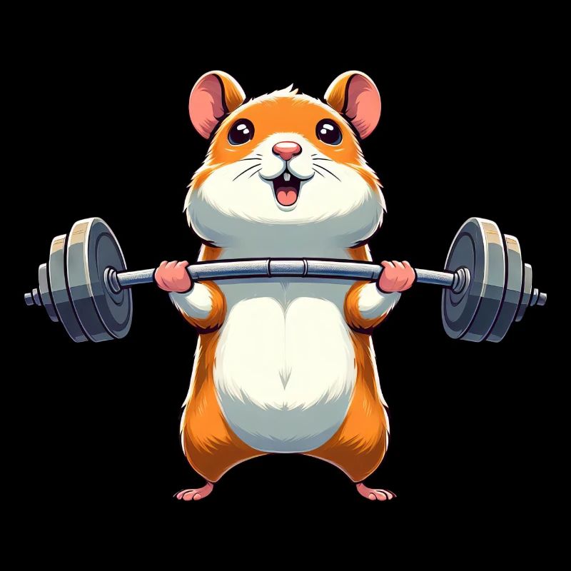 Hamster Power-Training: Hantelheben im