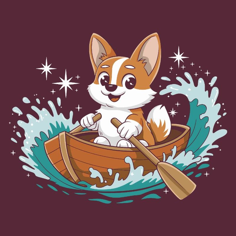 Ein Corgi Boot Paddle Boot