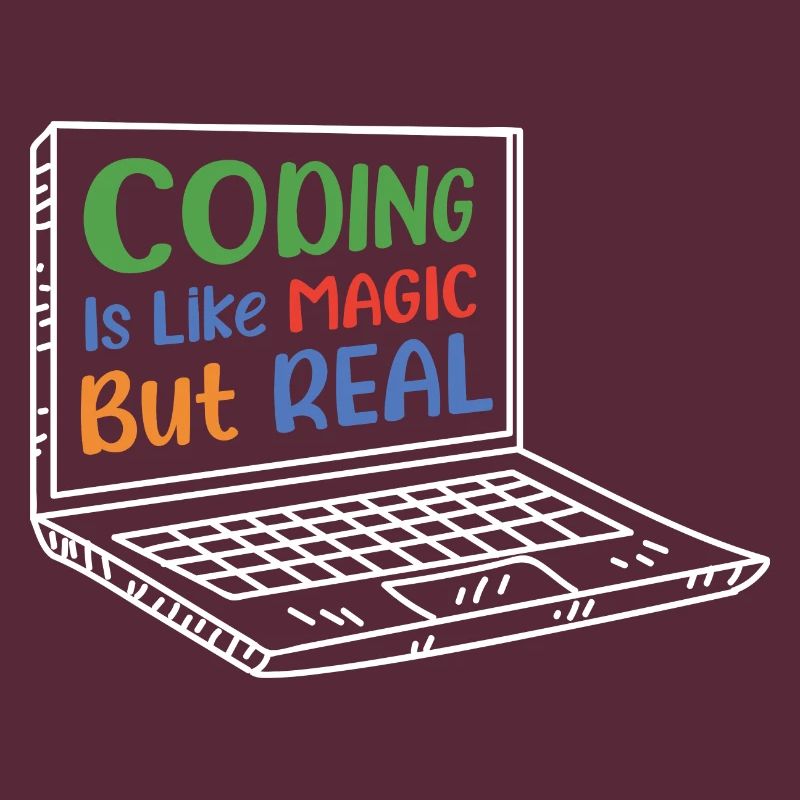 Coding Is Like Magic Coder Programmer Computer Gee