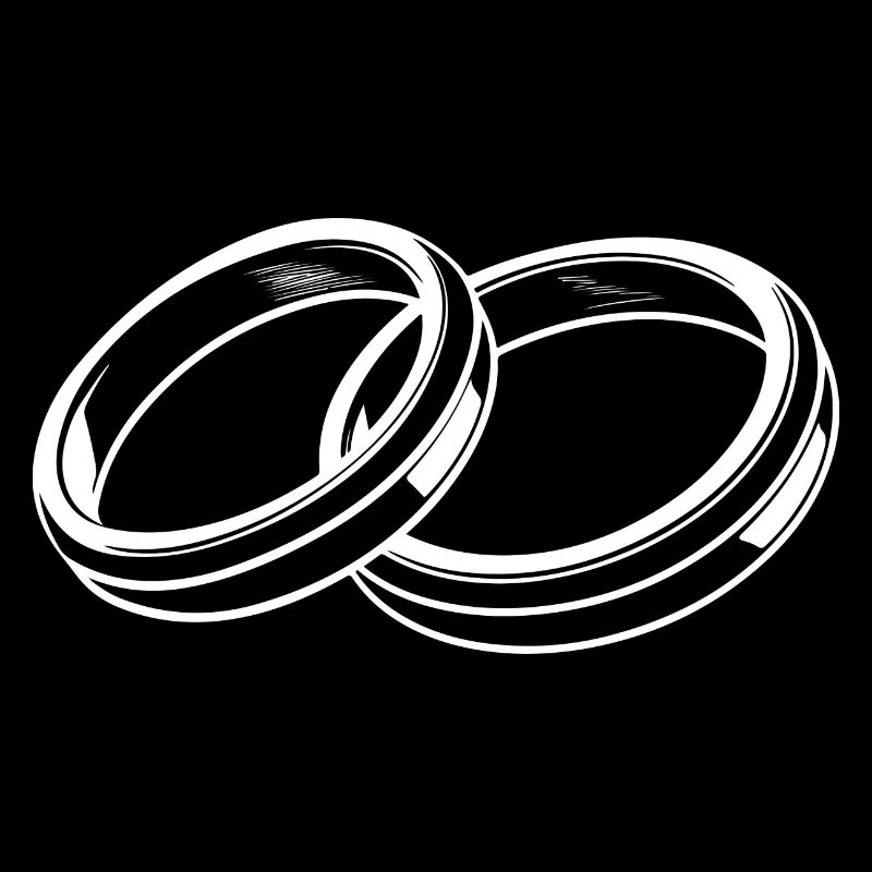 Wedding Rings Symbol Silhouette Wedding