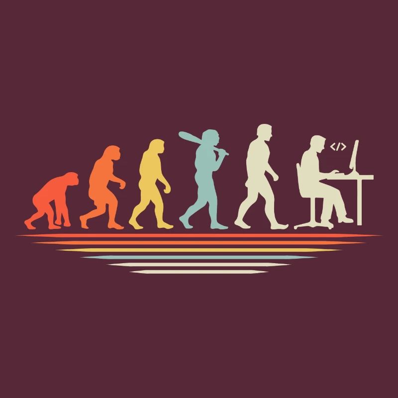 Coffee Coding Evolution Codeur Développeur Nerd Coffe