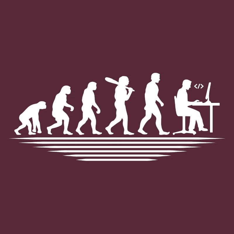 Coffee Coding Evolution Codeur Développeur Nerd Coffe