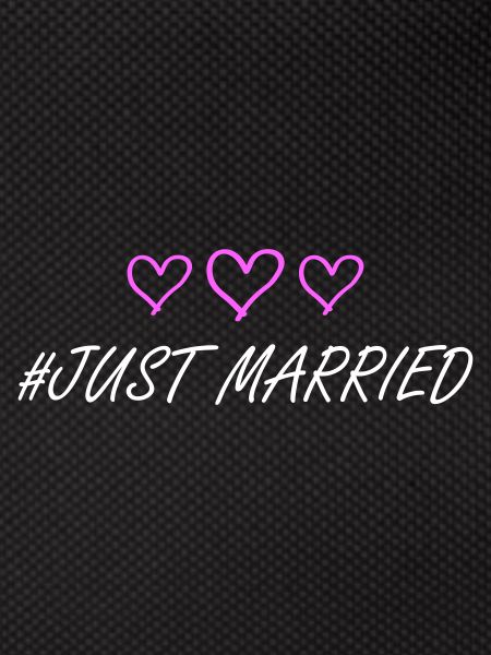 Just Married Wedding Hearts