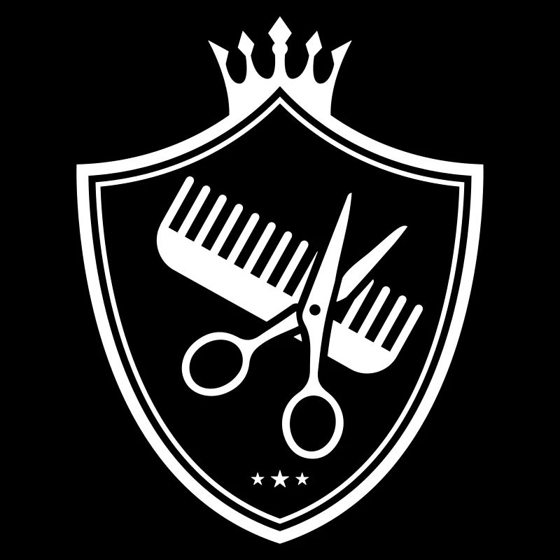 ciseaux peigne crête symbole logo