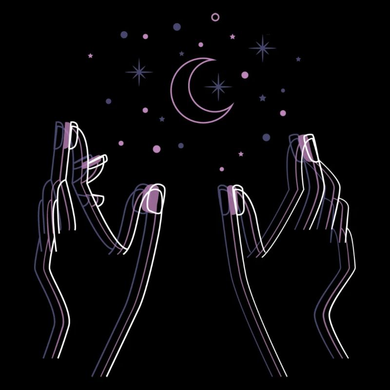 mains étoiles de lune