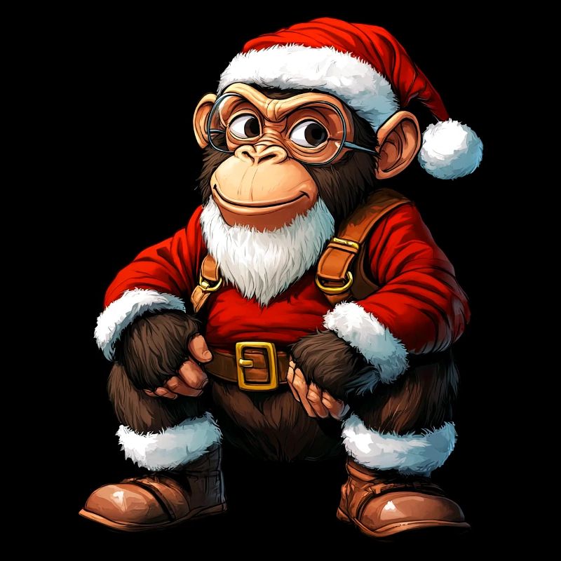 Äffchen Weihnachten / Weihnachtsmann Äffchen