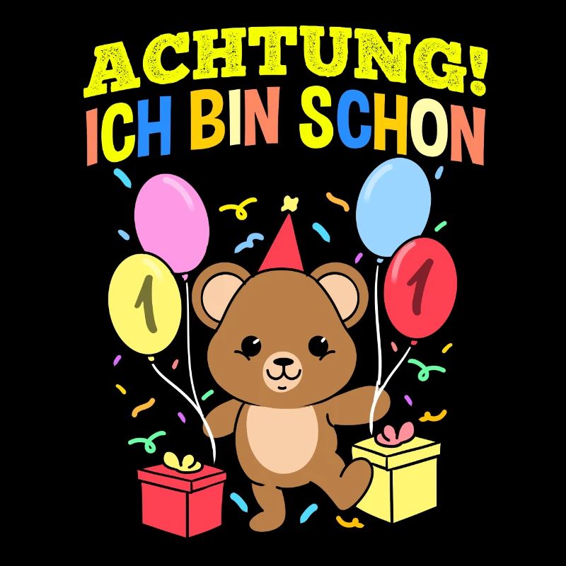 Achtung Ich Bin Schon 1 Geburtstag Teddybär