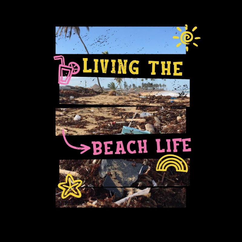Déchets de design d’été sarcastiques sur la plage