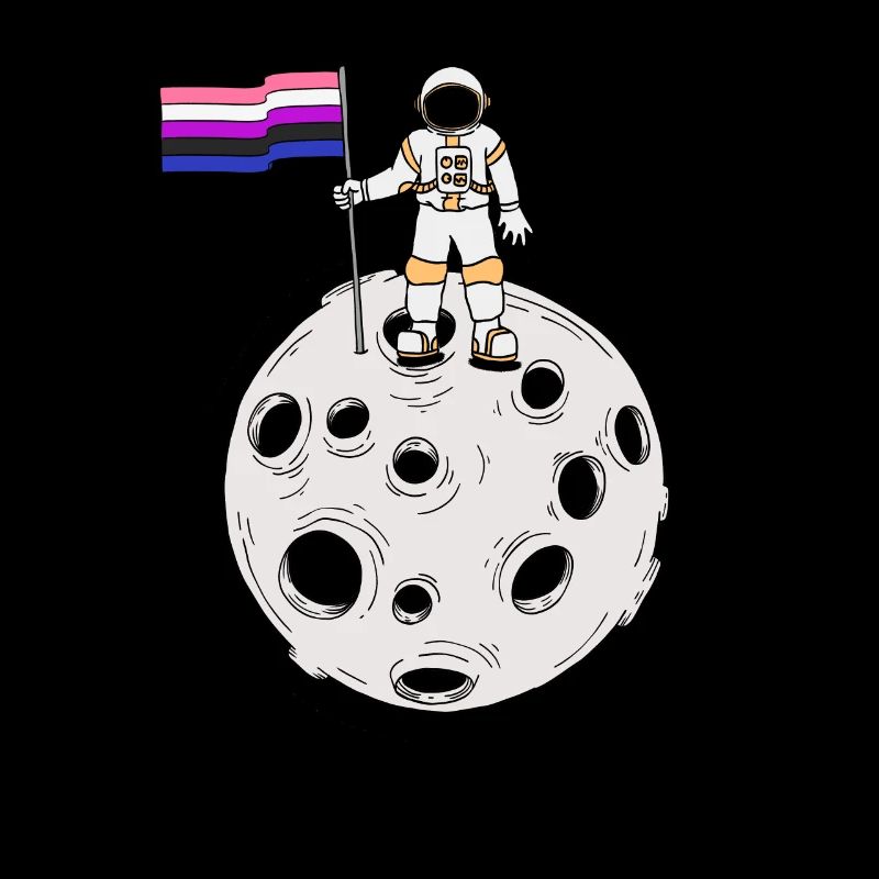 Genderfluid astronaute Drapeau Genderfluid