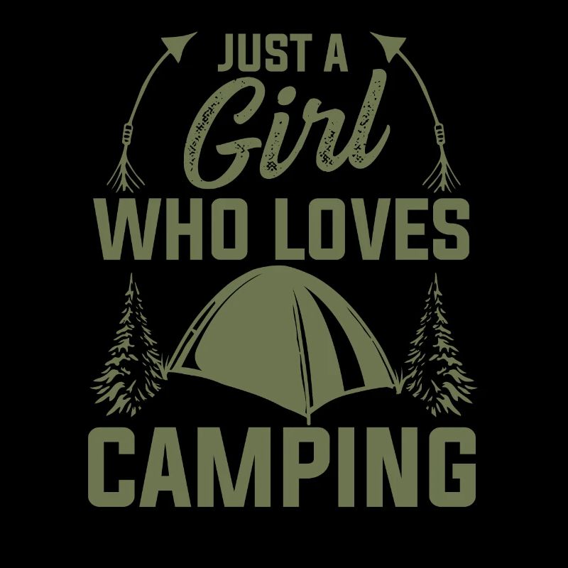 mädchen liebt camping