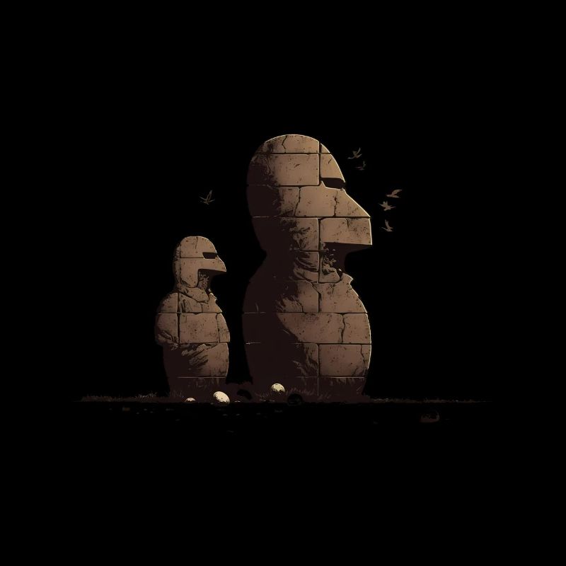 Rapa Nui Moai Head Statue Easter Island