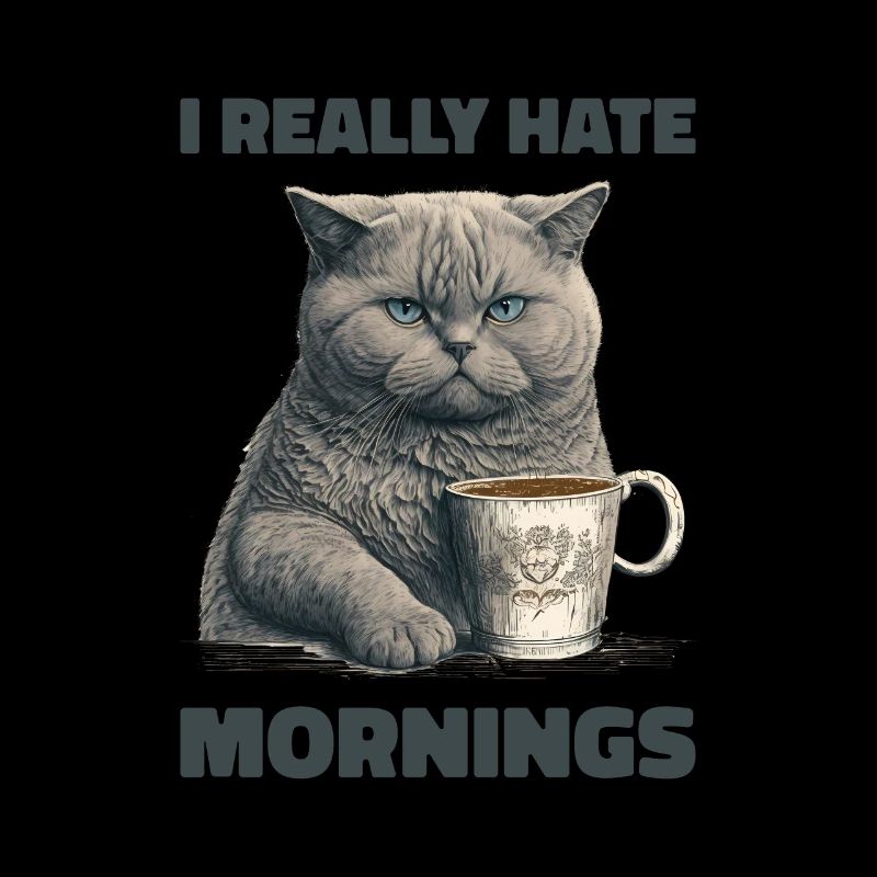 I Really hate Mornings Cat