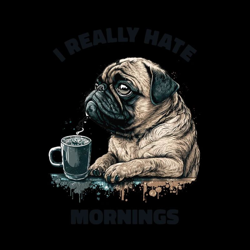 Ich Hasse Den Morgen Wirklich! Mops Hund -