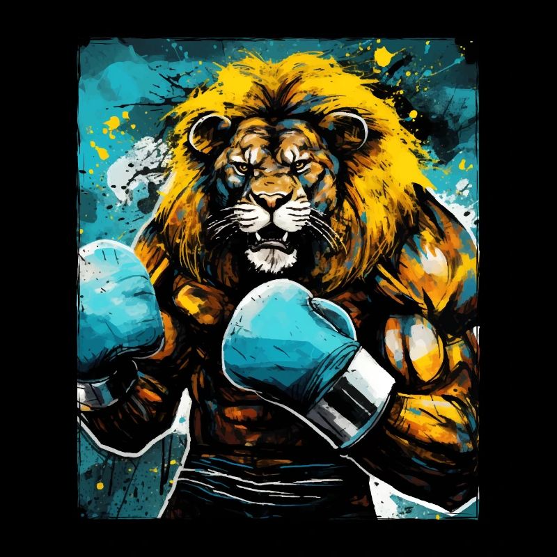 Lion boxer fighter