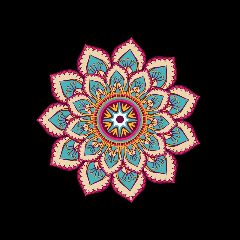 Circle mandala icon flower Cool shape sign