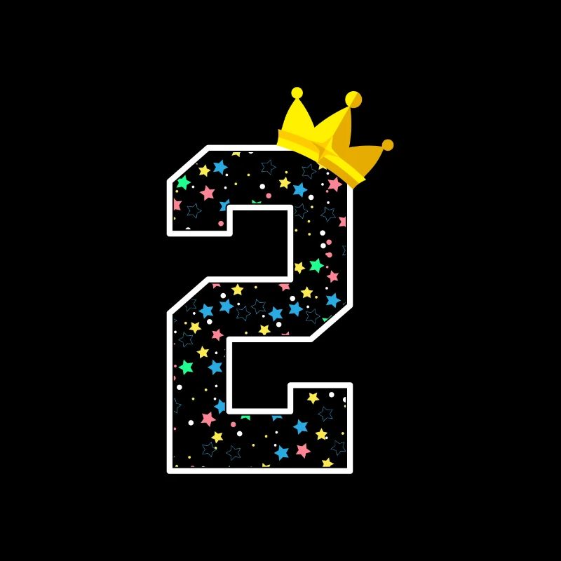 Ich bin 2 Krone Kinder Kindergeburtstag Birthday