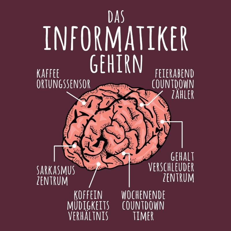 Informatiker Gehirn Programmierer Nerd IT Student