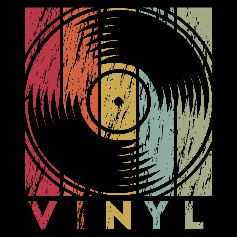 Disque vinyle rétro old school aspect usé