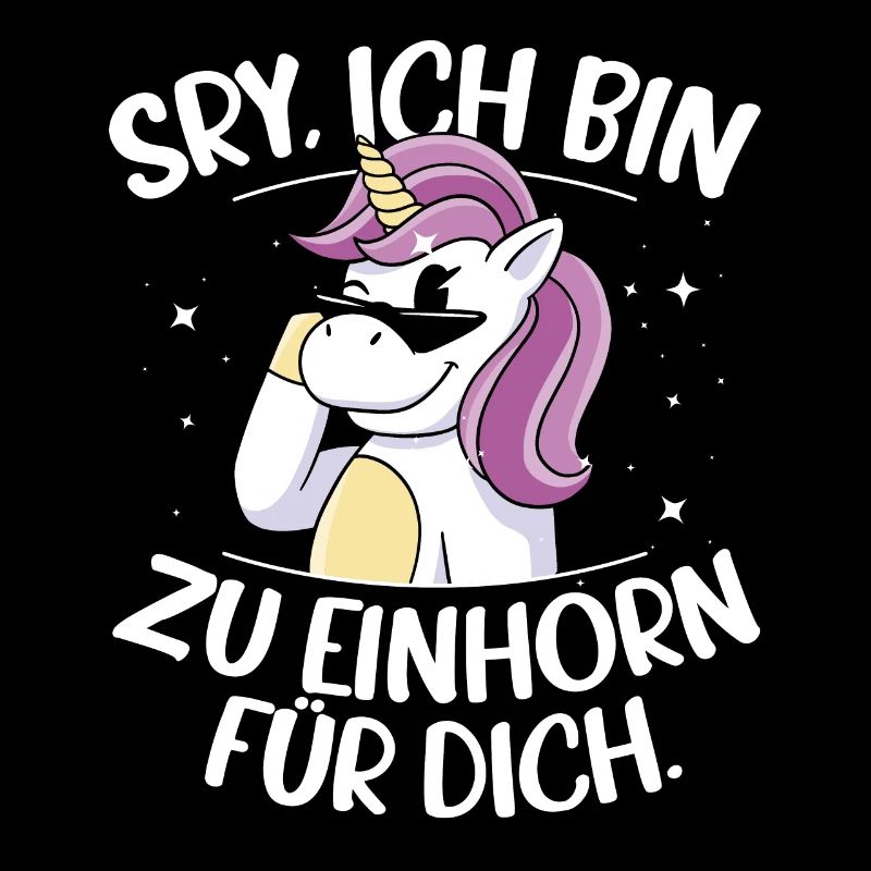 Sorry Ich Bin Zu Einhorn Für Dich Regenbogen Glitz
