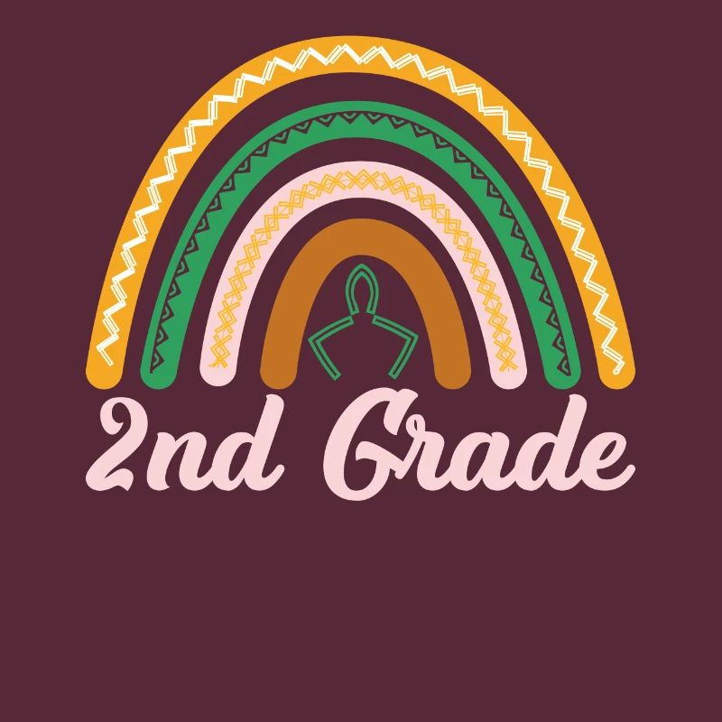 2nd class Leopard Rainbow Design for students and