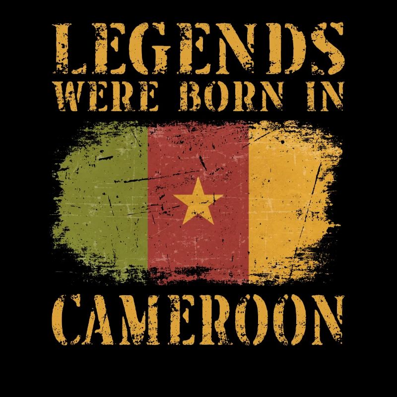 Vintage Design Drapeau Cameroun