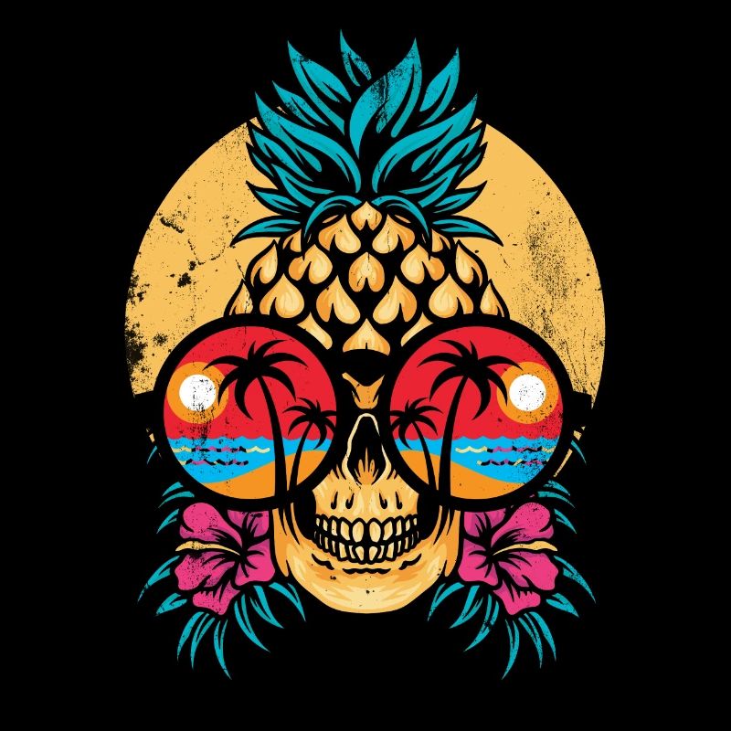 PineApple And Pine Design For Beach Lovers