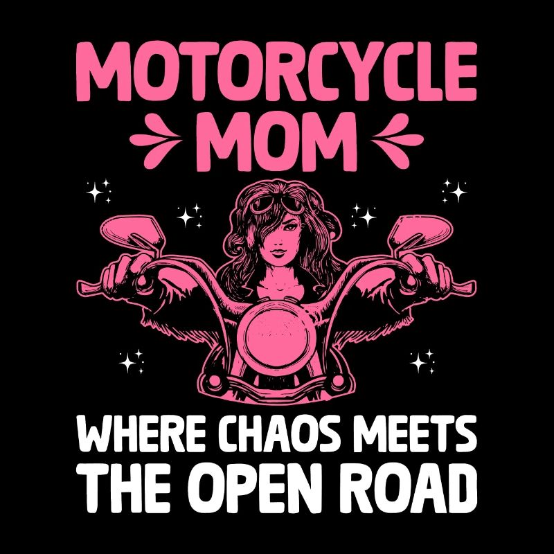 Motorrad-Mutter, wo Chaos Auf Die Offene Straße Trifft Bik