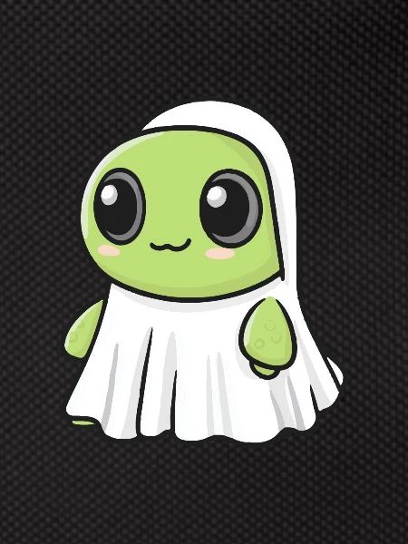 Turtle Halloween Comic Ghost