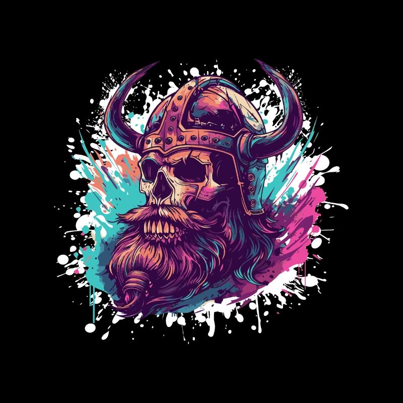 Wikinger Totenkopf Odin