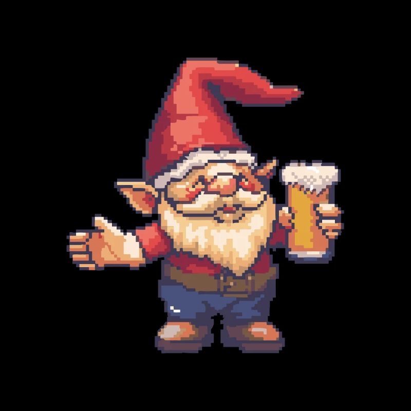 Gartenzwerg Pixel Bier