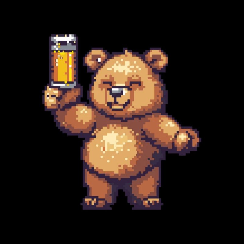 Bär Pixel Bier