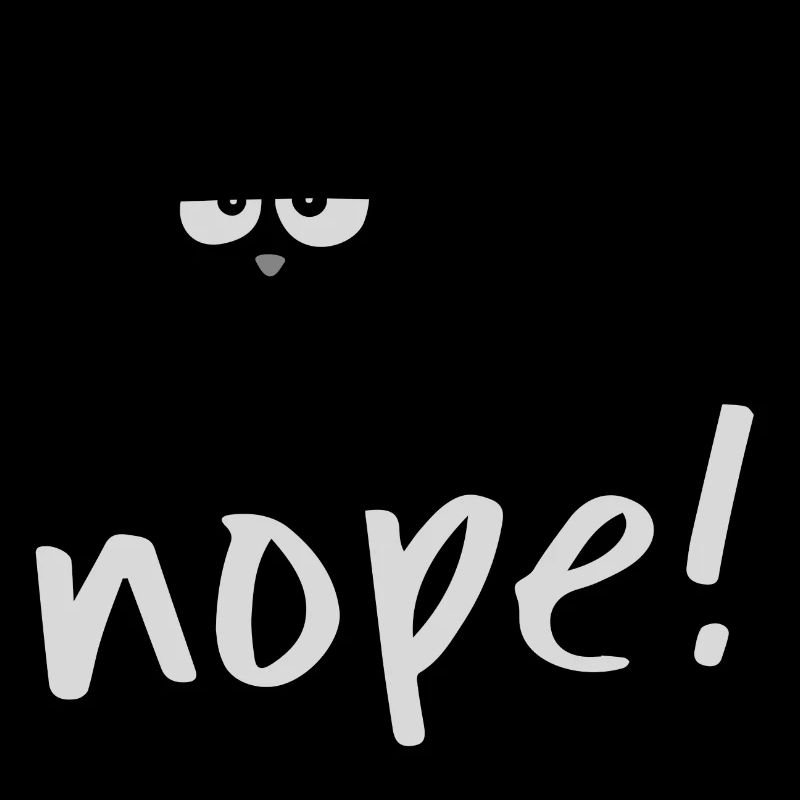 grumpy nope cat schwarze Katze Nö Lustig Geschenk