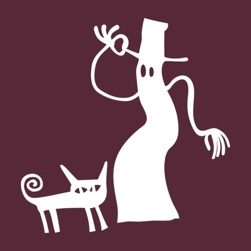 Witch with cat