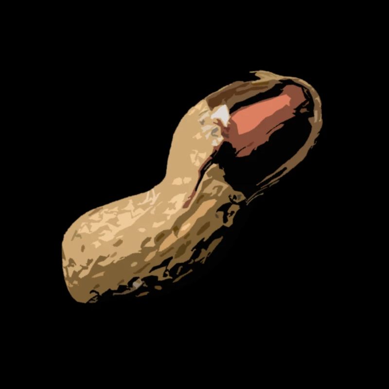 geschälte Erdnuss comic style