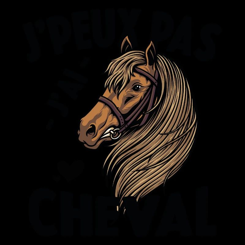 Je Peux Pas Cheval Équitation Cavalier Cavalière