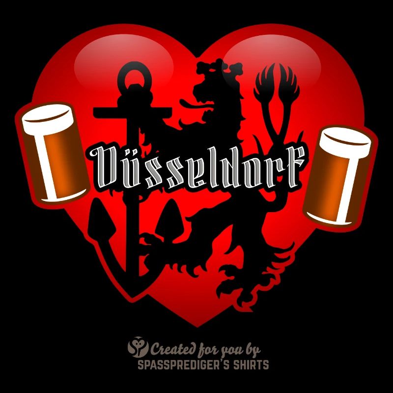 Düsseldorf Heart Bergischer Löwe Altbierbecher