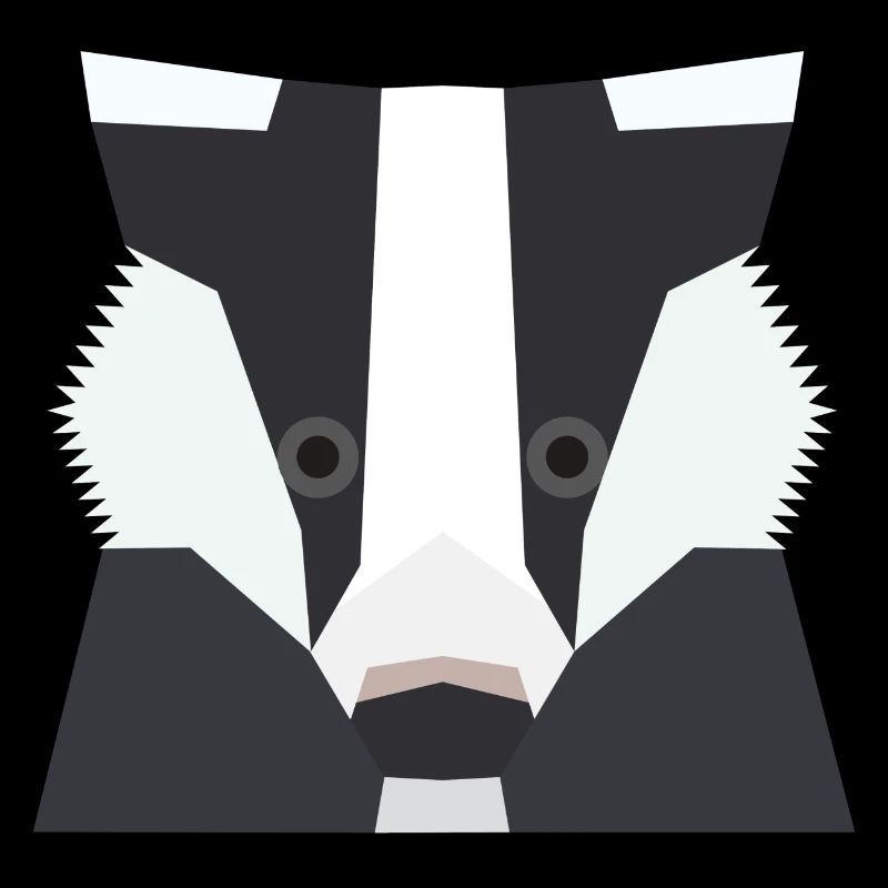 Cute badger forest animal
