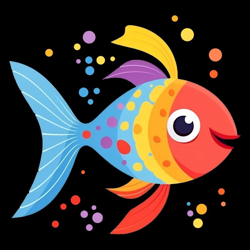Beau poisson coloré nageant dans la mer