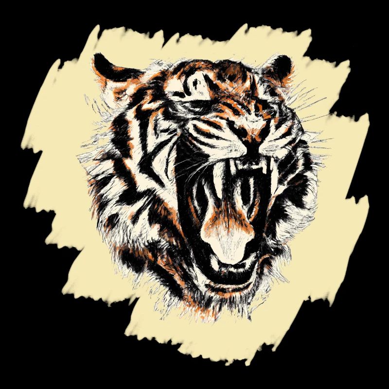 Cool tiger motif on background