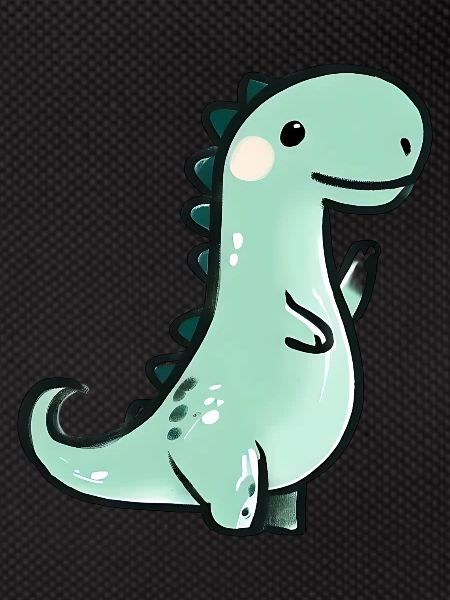 Cute crayon dinosaur