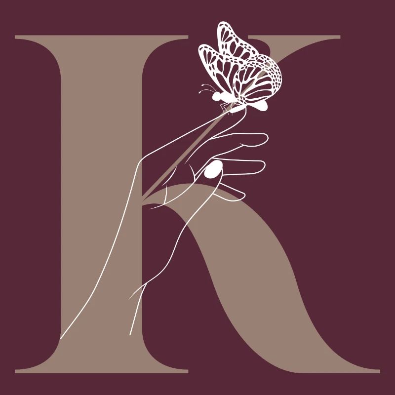 letter K Magic butterfly