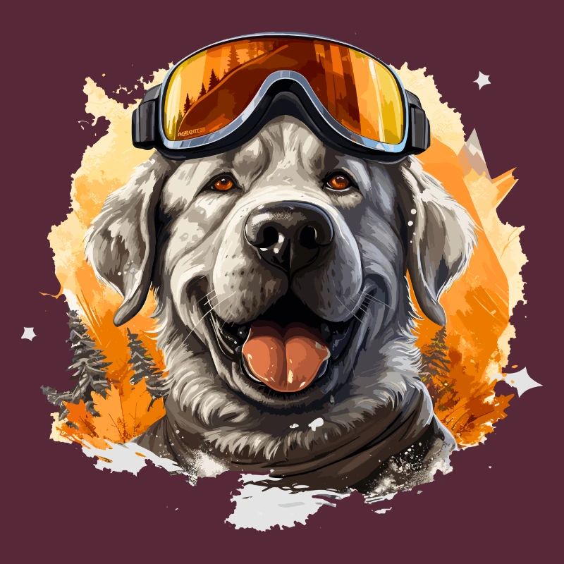 Kangal Ski Elegance: Vector Winter Warrior Tee