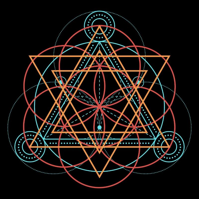 Farbenfrohe heilige Geometrie